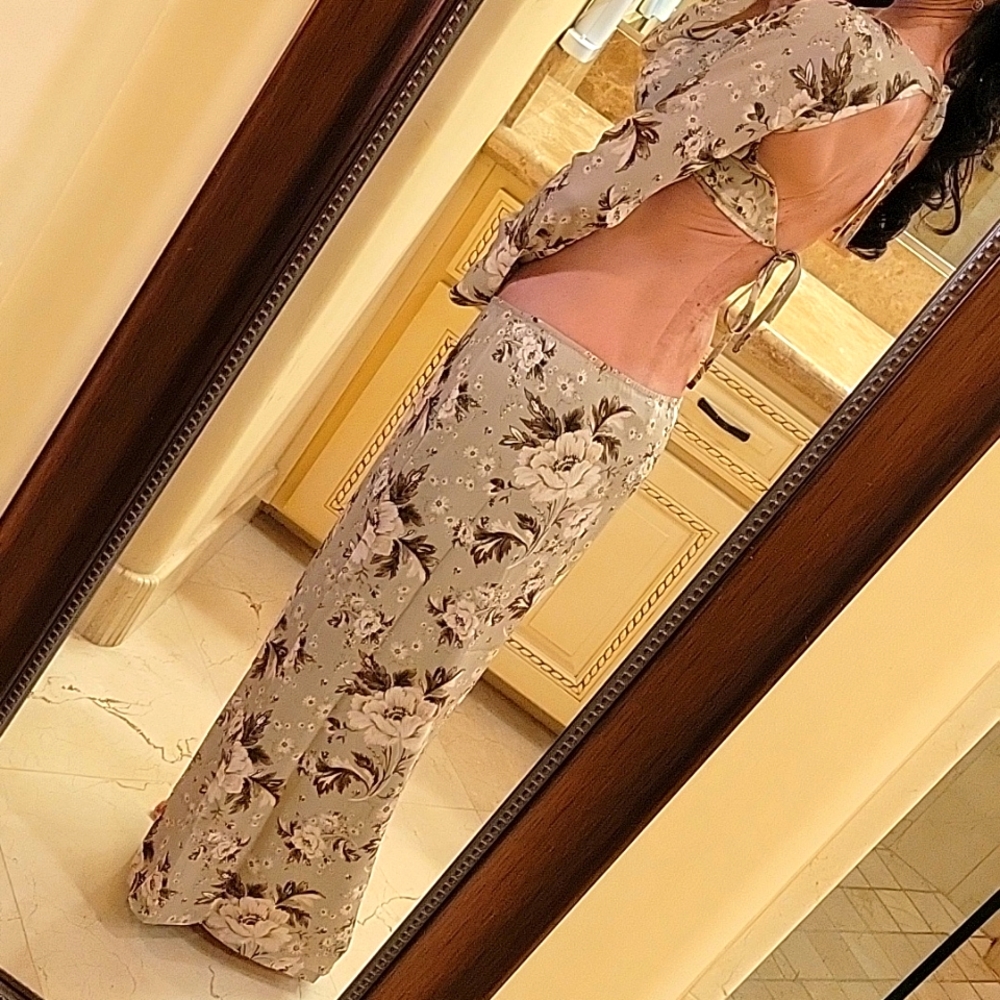 Tiger Mist Macro Floral Maxi Skirt & Top Set, XS - Picture 6 of 15